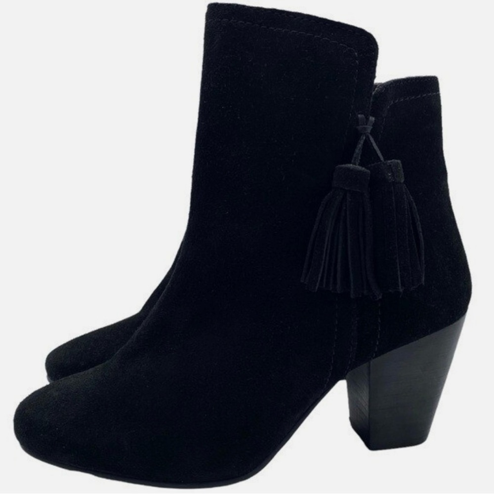 Hush Puppies Daisie Billie Suede Tassel Ankle Boot Black